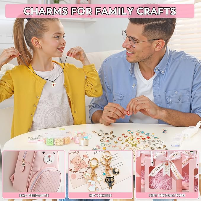 500 PCS Charms for Jewelry Making, Keychains & Craft Projects, Bulk Jewelry - Image 4