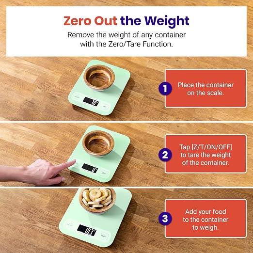 Etekcity Food Kitchen Scale, Digital Grams and Ounces, Large | Tare function - Image 4