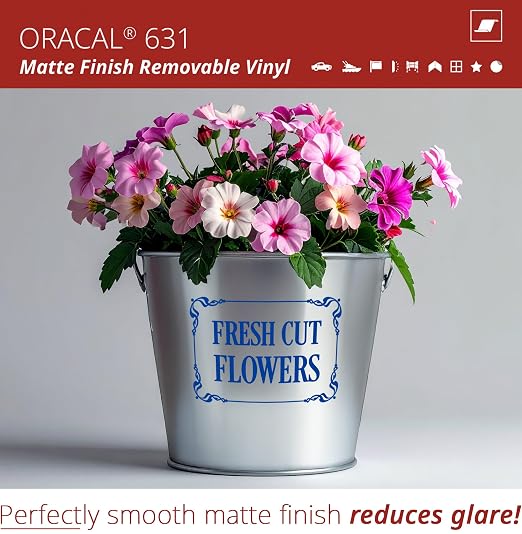 ORACAL 631 Matte Traffic Blue Vinyl Durable Roll Easy to Weed Permanent - Image 3