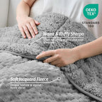 Wemore Fleece Weighted Blanket for Adults, Dual Sided Cozy Soft Sherpa Heavy - Image 2