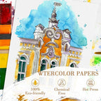 150PCS 5.5x8.5 Watercolor Paper Bulk, 140lb/300g Cold Press Thick Water Color - Image 7