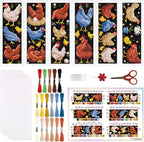 ORIGACH 6 Set Chicken Cross Stitch Bookmark Kit by ORIGACH