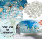 ARSUK Flat Glass Marbles, Fish Tank Rocks, Table Scatter, Glass Pebbles - Image 6