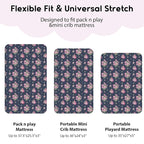 Yoofoss Pack and Play Sheets Fitted, Mini Crib Sheets 2-Pack - Image 3