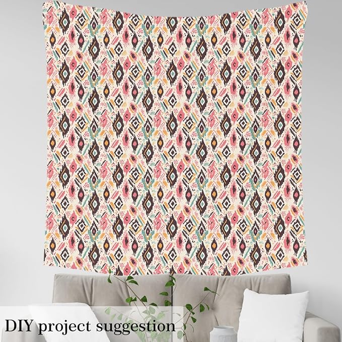 Mexican African Pattern Fabric by The Yard, Tribal Ethnic Abstract Art Soft - Image 4