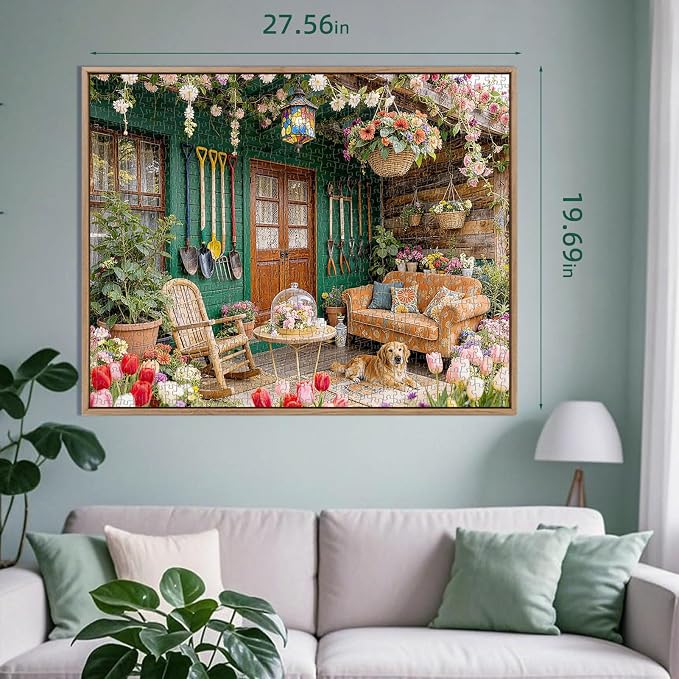 Garden Retreat Puzzles for Adults 1000 Pieces, Challenging Jigsaw Puzzles for - Image 5