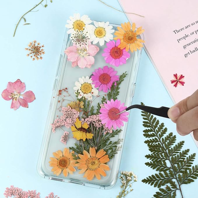 Nuanchu Dried Pressed Flowers for Craft Resin Real Flat Dried Flowers Leaves - Image 5