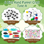 WATINC 6Pcs Hand Puppet Making Kit, Art Craft Felt Sock Puppet Toys, Creative - Image 2