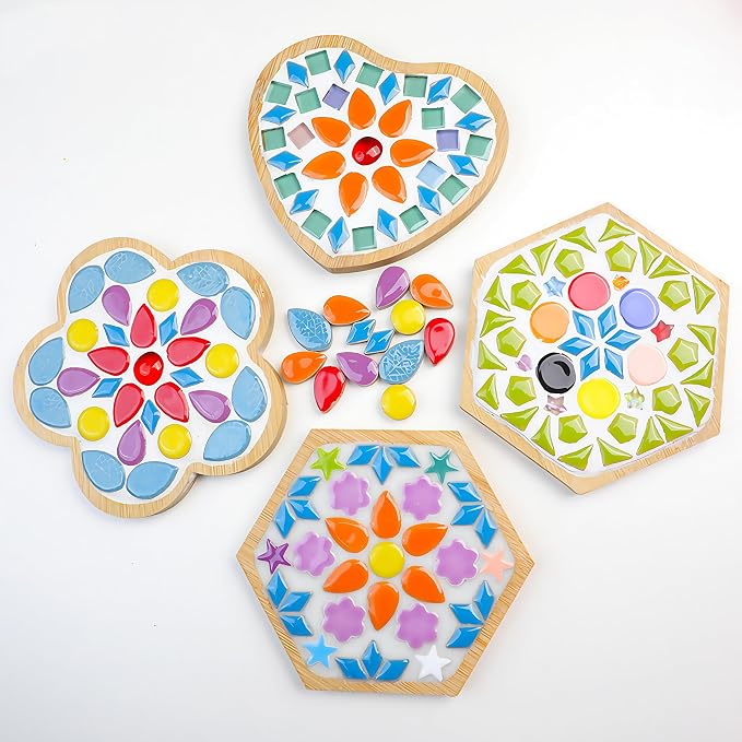 1.1lb Ceramic Mosaic Tiles, Mixed Colour Ceramic Mosaic Pieces - Image 6