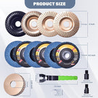 19 PCS Wood Carving Disc Set for 4-4.5 inch Angle Grinder, Pro-Grade - Image 2