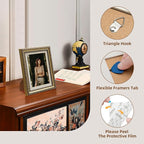 HappyHapi 5x7 Picture Frame Gold, Vintage Frames, 1 Pack | Vintage Picture - Image 4