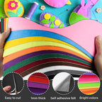 Morcheiong 24 Pcs Self Adhesive Felt Sheet Soft Felt Sheets - Image 3