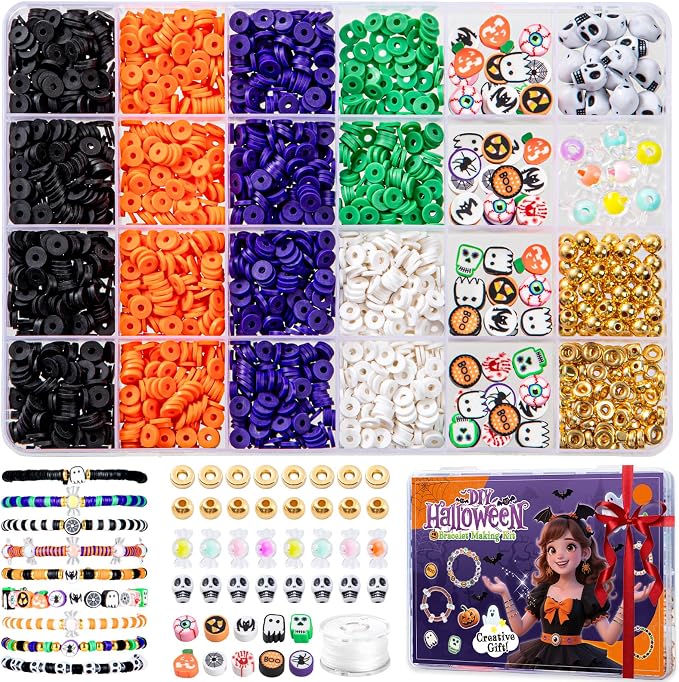 Taybonds Halloween Clay Beads Friendship Bracelet Making Kit by Taybonds
