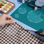 PH PandaHall 8pcs 4 Sizes Circle Template Sewing Rulers Set, 1/2/3/4inch - Image 3
