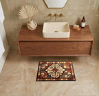 Vintage Tile Faux Cashmere Non-Slip Rug 15.7x23.6 Inches, Washable Low Pile - Image 7