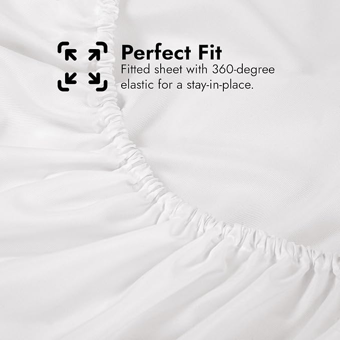 Royale Linens Extra Deep Pocket Twin Fitted Sheet Only - Image 6