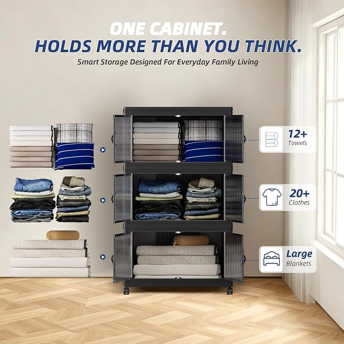 SAILUN 87Gal/348Qt Stackable Storage Bins Folding Collapsible Storage Bins - Image 5