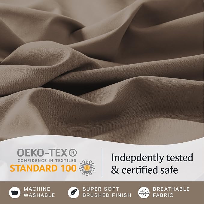 LuxClub 4 PC King Sheet Set, Breathable Luxury Bed Sheets, Deep Pockets 18" - Image 5
