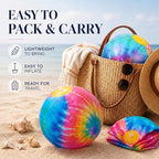 Realspring 12 Pack 8 Inch Tie Dye Beach Balls Bulk Rainbow Themed Pool Toys - Image 5