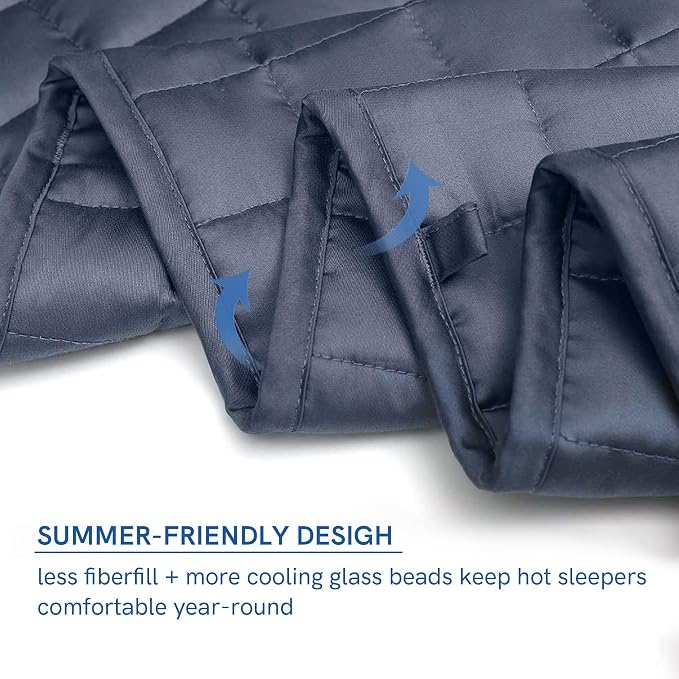 YnM Cooling Weighted Blanket for Adults, 10lbs Heavy Bed Throw for One Person - Image 5