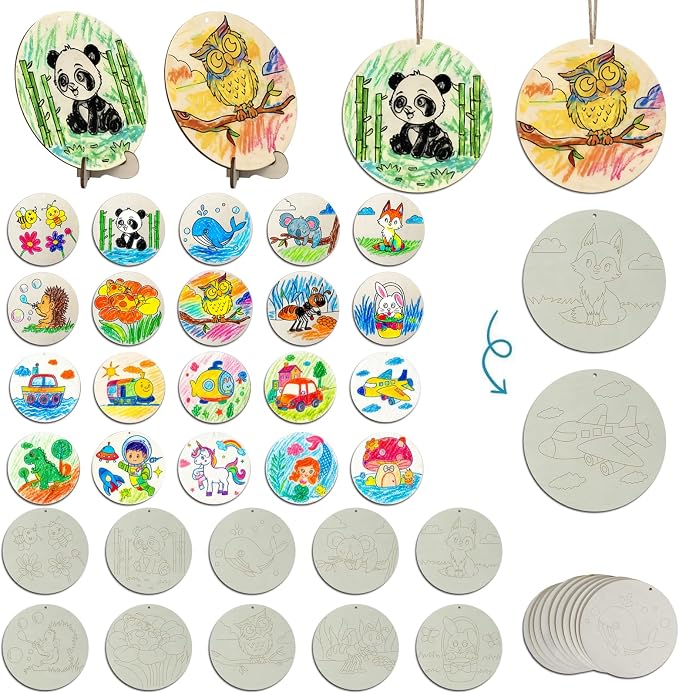 10PCS Wooden Crafts to Paint by Unknown