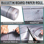 Inkspire Beach Wood Bulletin Board Paper Roll, 14.8FTx47IN Large Reusable - Image 6