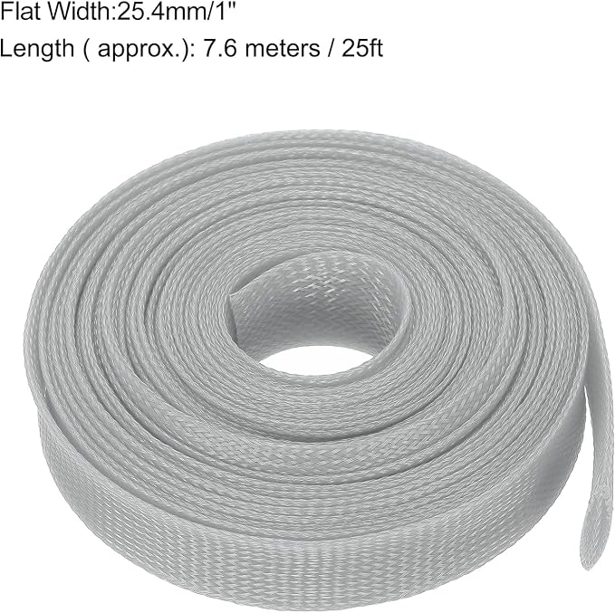 uxcell Expandable Sleeving, 1-inch 25ft Cable Sleeve - Image 3