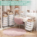 6 Drawer Rolling Cart for Craft Storage, Utility Drawer Organizer - Image 8