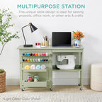 Best Choice Products Folding Sewing Table Multipurpose Craft Station & Side Desk - Image 4