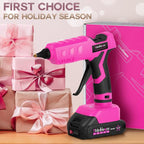 Hot Glue Gun, 20V Pink Cordless Glue Gun - Image 8