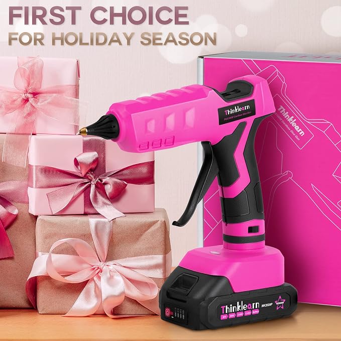 Hot Glue Gun, 20V Pink Cordless Glue Gun - Image 8
