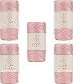 5 Skeins of Sensy Premium 2mm 251 Yards Polyester Rope 100% Polypropylene Cord by SSENSY