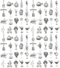 WOCRAFT 60pcs Antique Silver Wine Bracelet Charms by WOCRAFT