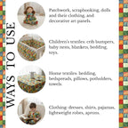 Patchwork Cotton Fabric Panel 61 x 36.6 Inches, Colorful Geometric Squares - Image 9