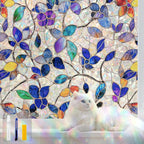 Stained Glass Window Privacy FilmDecorative Rainbow Static Clings -ldeal by QHYsunshine