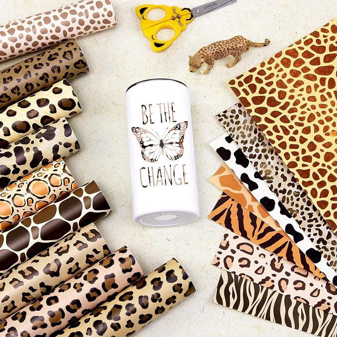 Leopard Boho Permanent Adhesive Vinyl 16 Sheets 12'' x 10'' | Zebra Animal - Image 7