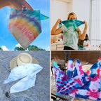 White Bandanas Women Men Large Cotton Tie Dye Party Supplies Plain Head Wrap - Image 3