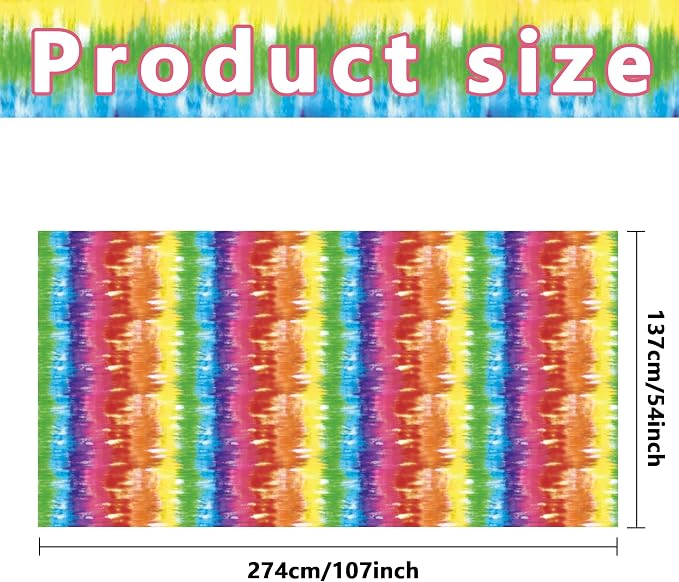 Iceyyyy 3 Pcs Tie Dye Tablecover - Image 2