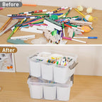 Citylife 17 QT Plastic Storage Bins Clear Storage Box - Image 7