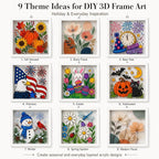 Paint Your Own 3D Shadow Box Frame, 8x8 Blank 3-Layer DIY Art Frame - Image 4