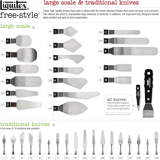 Liquitex Professional Freestyle Large Painting Knife, No. 18 - Image 4