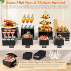 8Pcs Black Acrylic Buffet Risers - Image 6