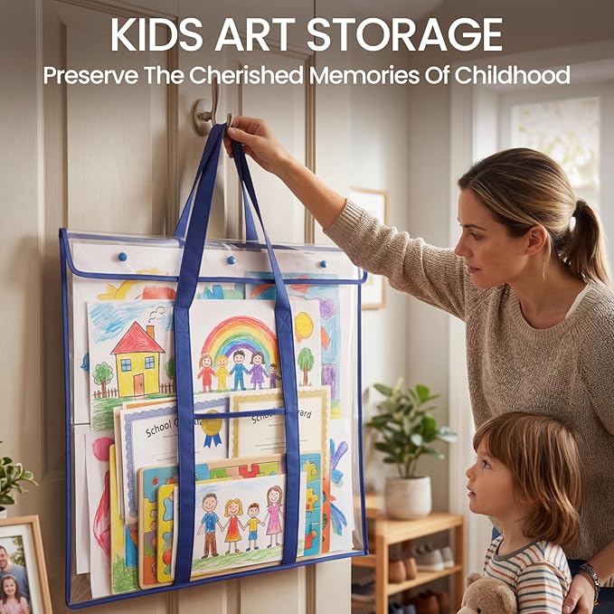 GAMENOTE 2 Pack Large Poster Storage Bag Bulletin Board Holder Art Portfolio - Image 6