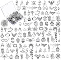 Tudomro 104 Halloween Charms Pendants Antique Silver Pendants Halloween Jewelry by Tudomro