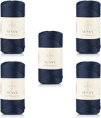 5 Skeins of Sensy Premium 2mm 251 Yards Polyester Rope 100% Polypropylene Cord by SSENSY