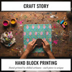E-Tailor®Hand-Block Printed Pre-Cut Cotton Fabric Ideal - Image 6