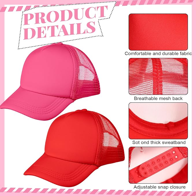 Vabean 24 Pack Sublimation Blank Cap Trucker Mesh Cap Unisex Plain Blank - Image 3