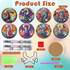 ijbnhd 8 PCS Diamond Art Coasters Kits - Image 3