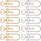 10PCS Beadable Keychain Bars Mixed Color Chain Keychains Key Chain Making Kit by PIPITREE