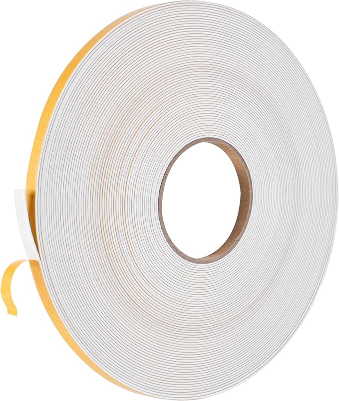 Self Adhesive Foam Tape Weatherstrip 1/4in x 1/16in x 98.4Ft High Density Foam by Kikerike
